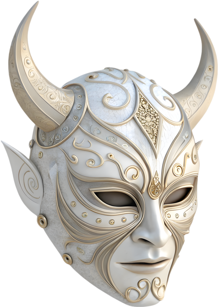 Powerful Oni Mask Clipart for Mythological and Fierce Designs. . png