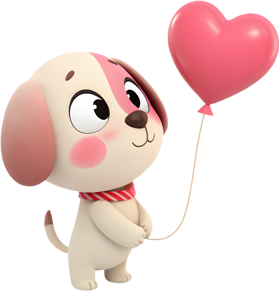 Cute Sending Love Puppy Clipart Full of Emotions. . png
