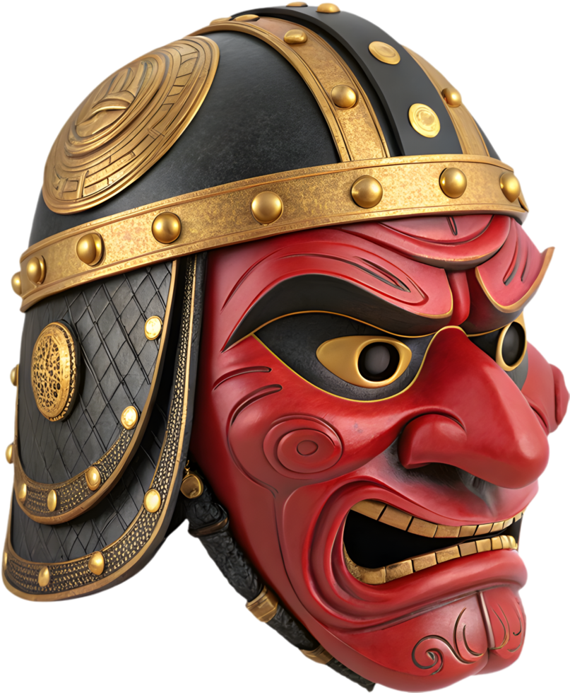 Traditional Tengu Mask Clipart with Power and Mystery. . png