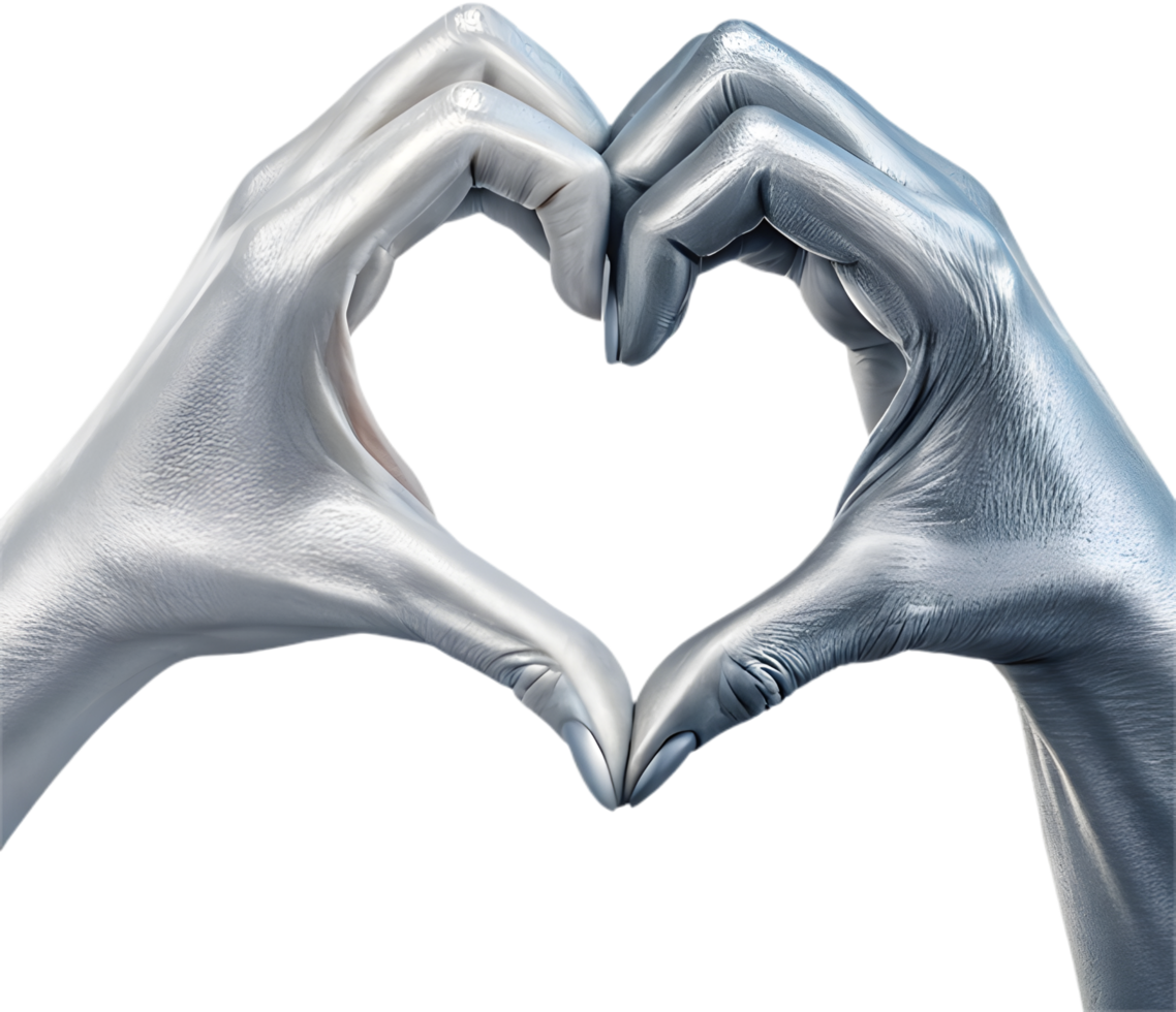Beautiful Heart Shape Formed by Intertwined Hands Clipart. . png