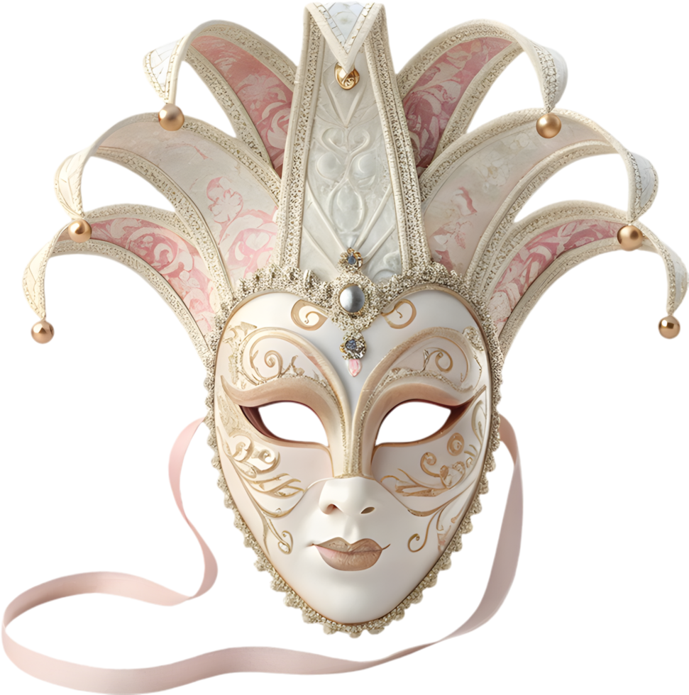 Venetian Mask Clipart for Vibrant Carnival and Traditions. . png