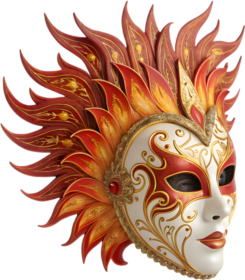 Intricate Venetian Masks Perfect for Traditional Festival Celebrations. . png