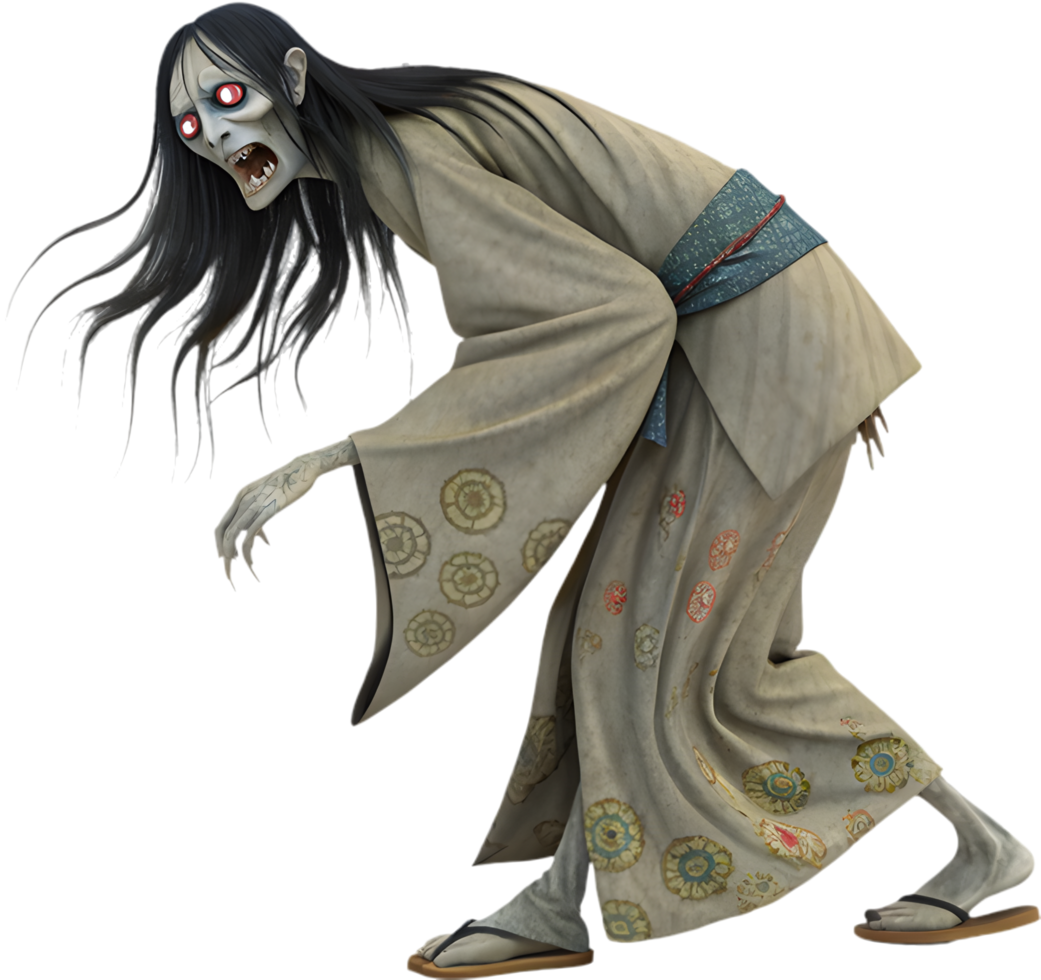 Yamauba Ghost Clipart Representing Cultural Folklore and Wisdom. . png