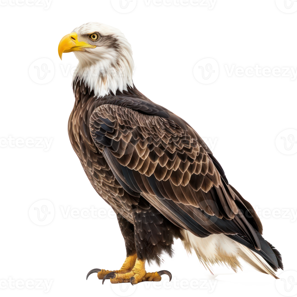 bald eagle standing on a transparency background png