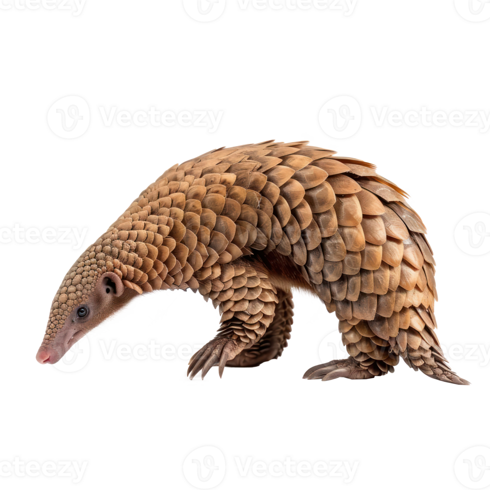 pangolin isolate on transparency background png