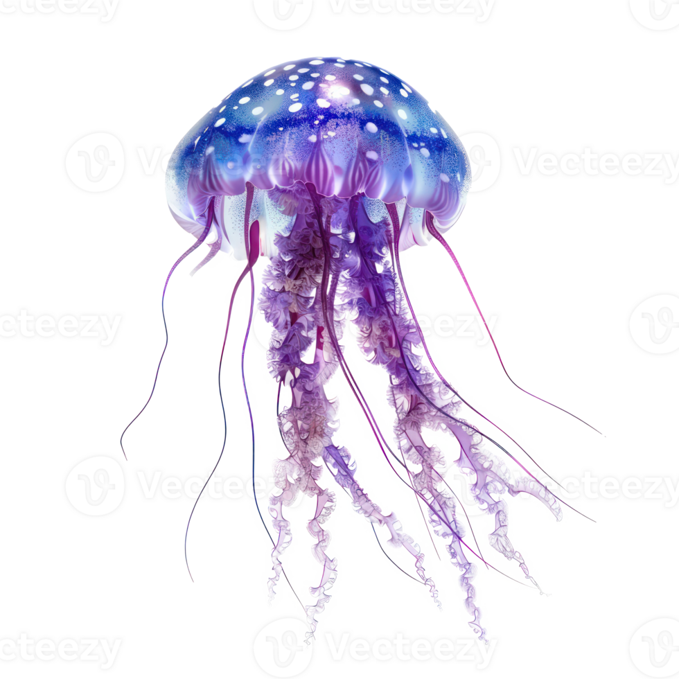 jellyfish transparent isolate on transparent background png