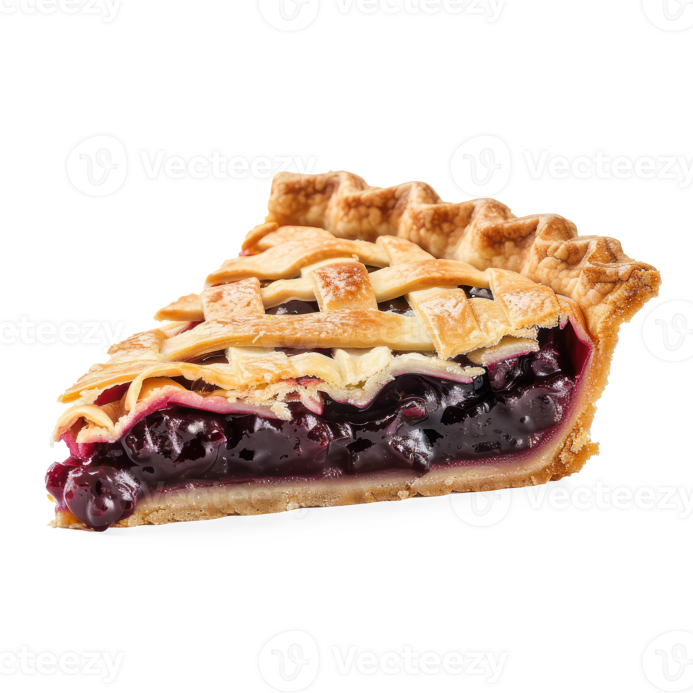 blueberry pie isolate on transparent background png