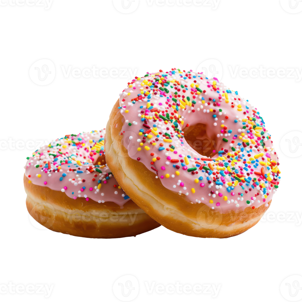 Due ciambelle con spruzzatori su superiore di ogni altro png