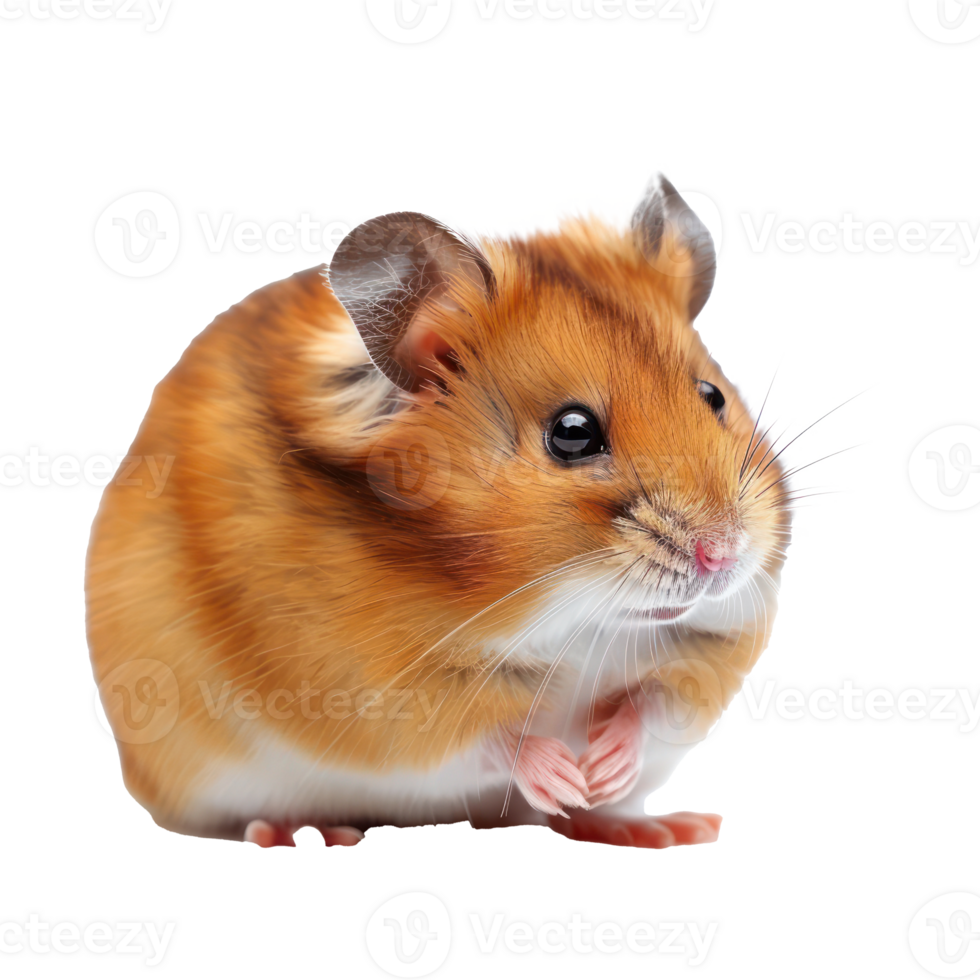 Hamsters pet side view full body isolate on white background, png