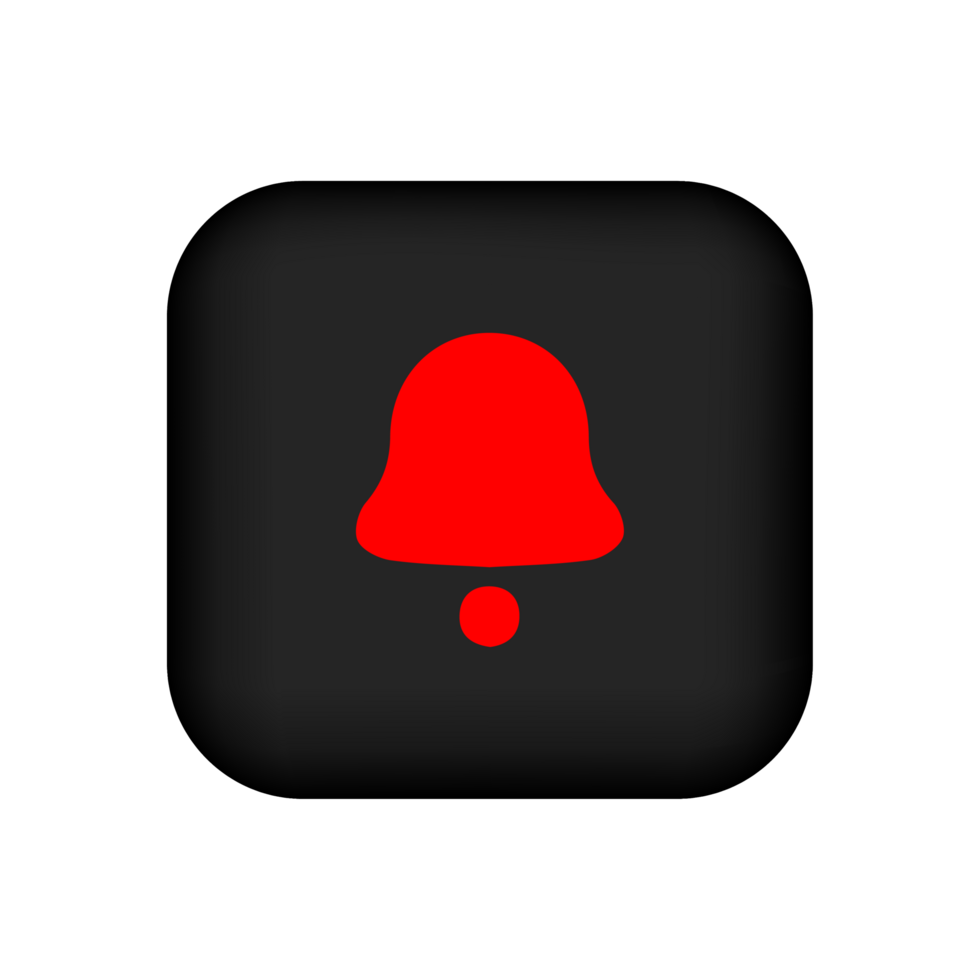 Flat Design Bell Icon for Mobile Notifications png