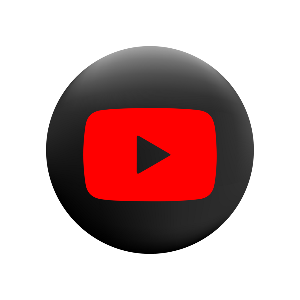 Red YouTube Icon for Visual Media Assets png