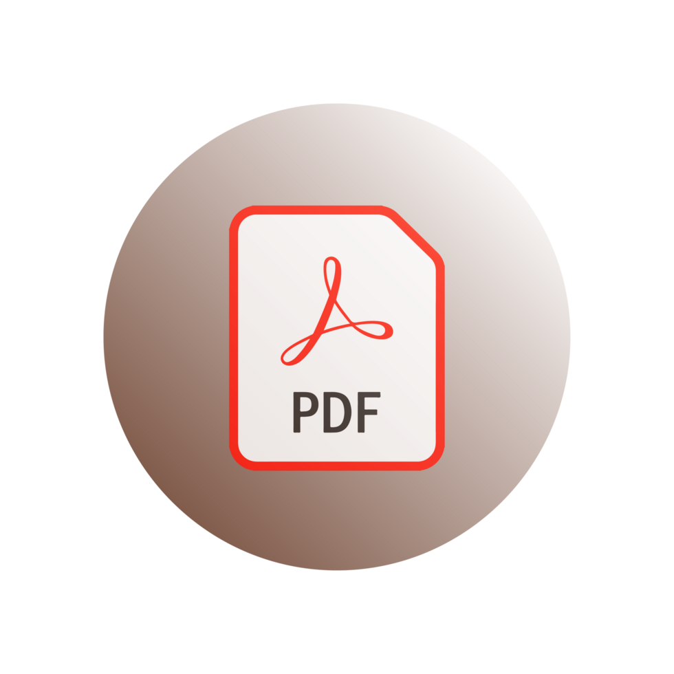 Modern PDF Icon Designs for Digital Use png