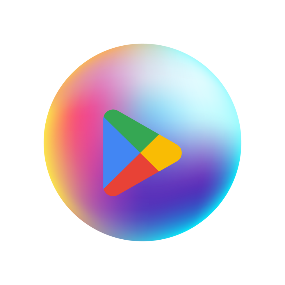 3D Google Play Logo png