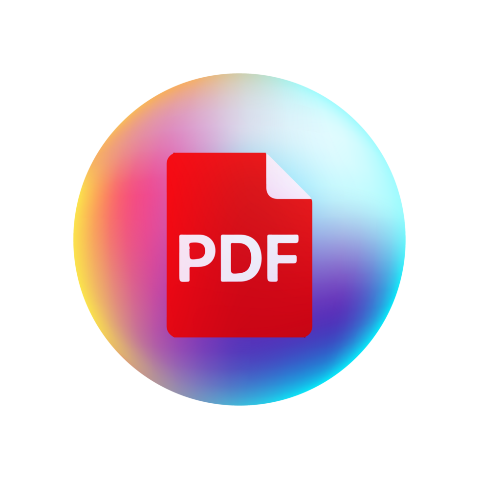 PDF icon portable format file png