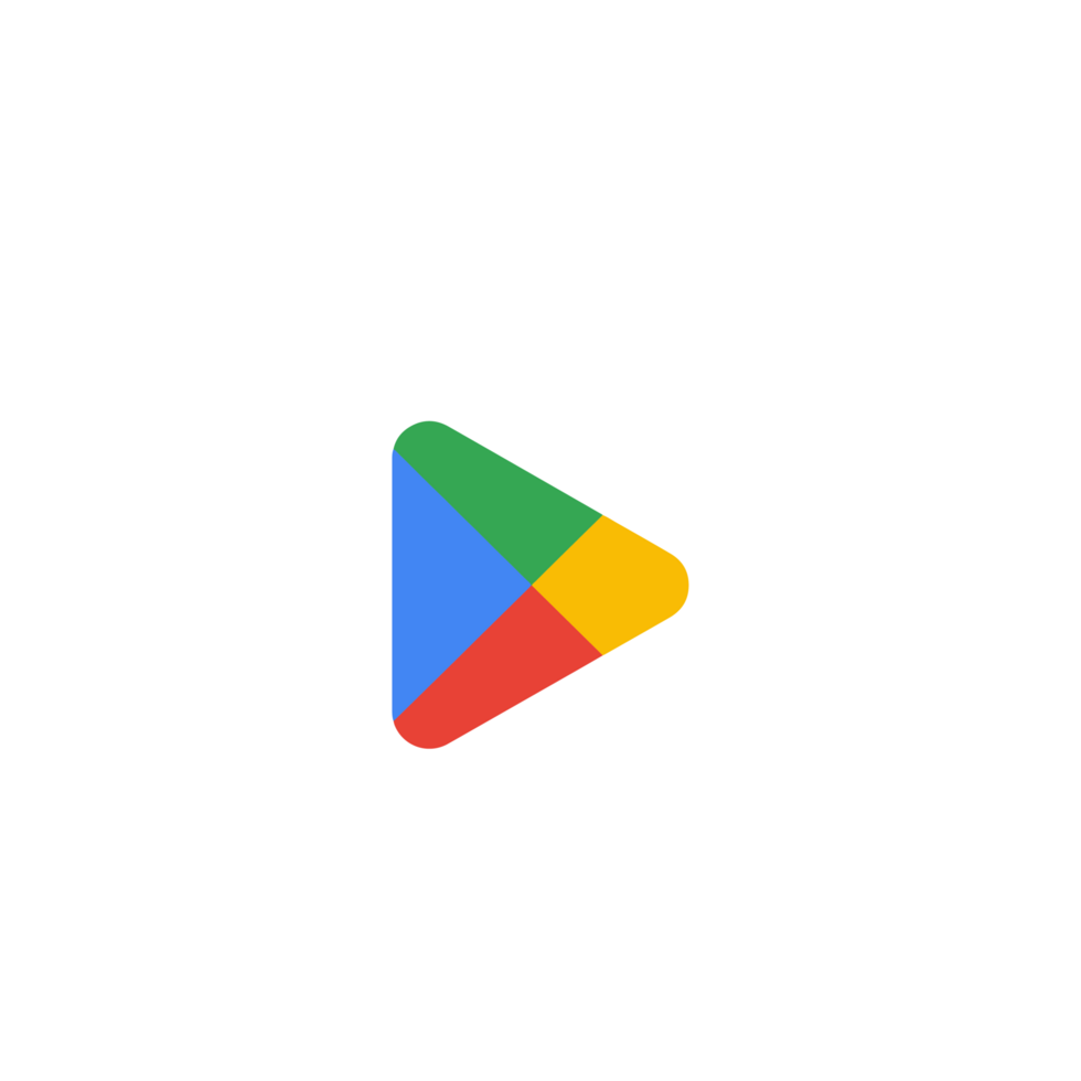 Google Play icon on white shape png