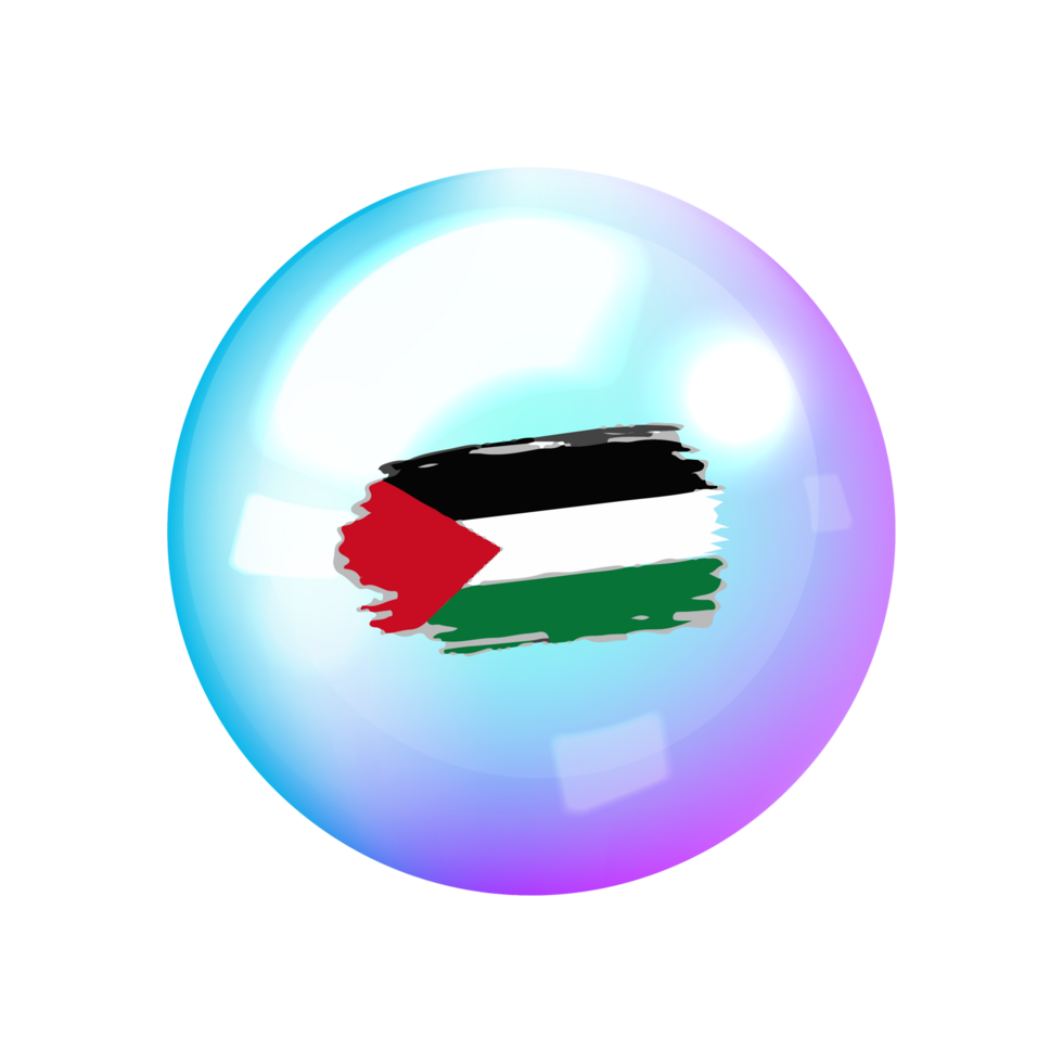 Palestine flag on circle png