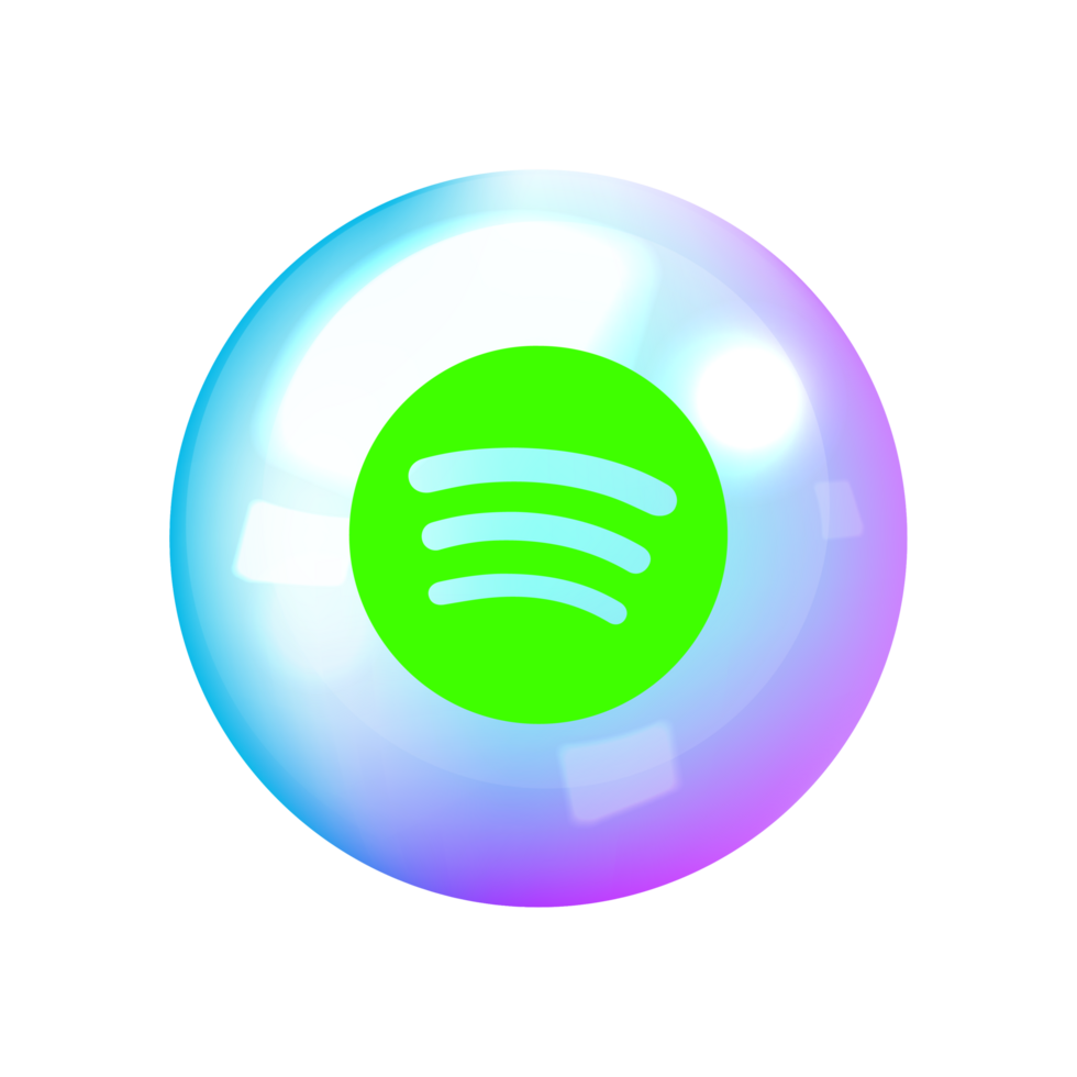 Spotify logo on circle bubble png