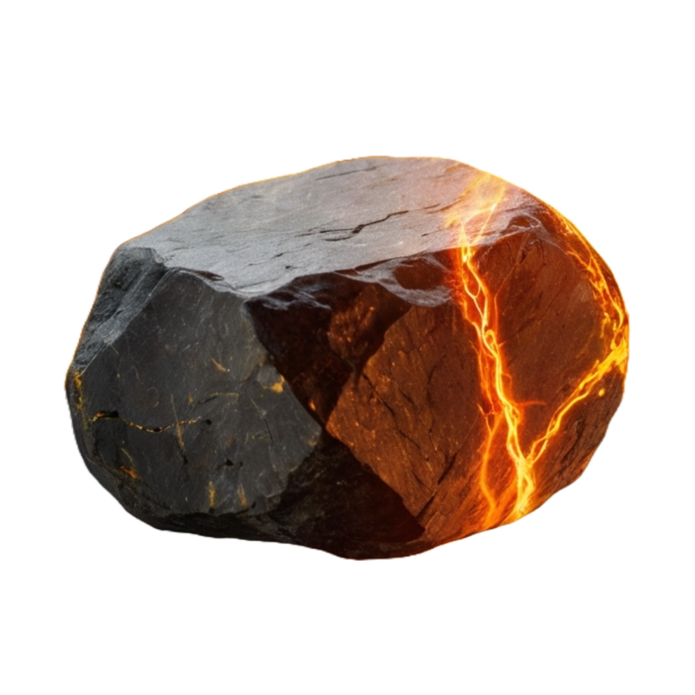 Coal Stone with Detailed Surface png
