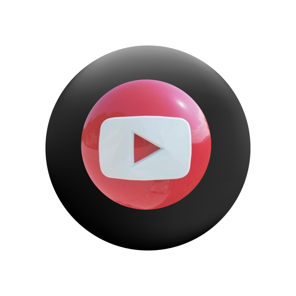 YouTube Logo Design red black png