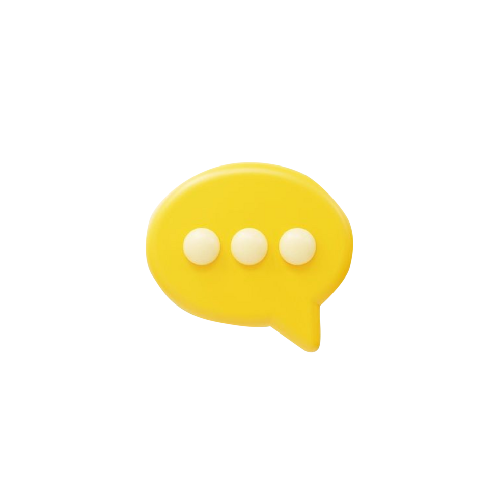 3D Chat Bubbles with Creative Styles png