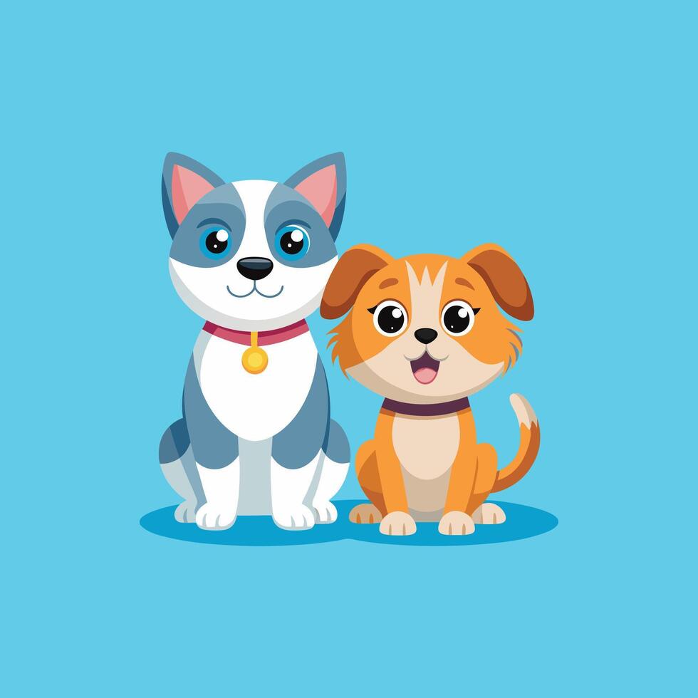 Cute australian shepherd vector