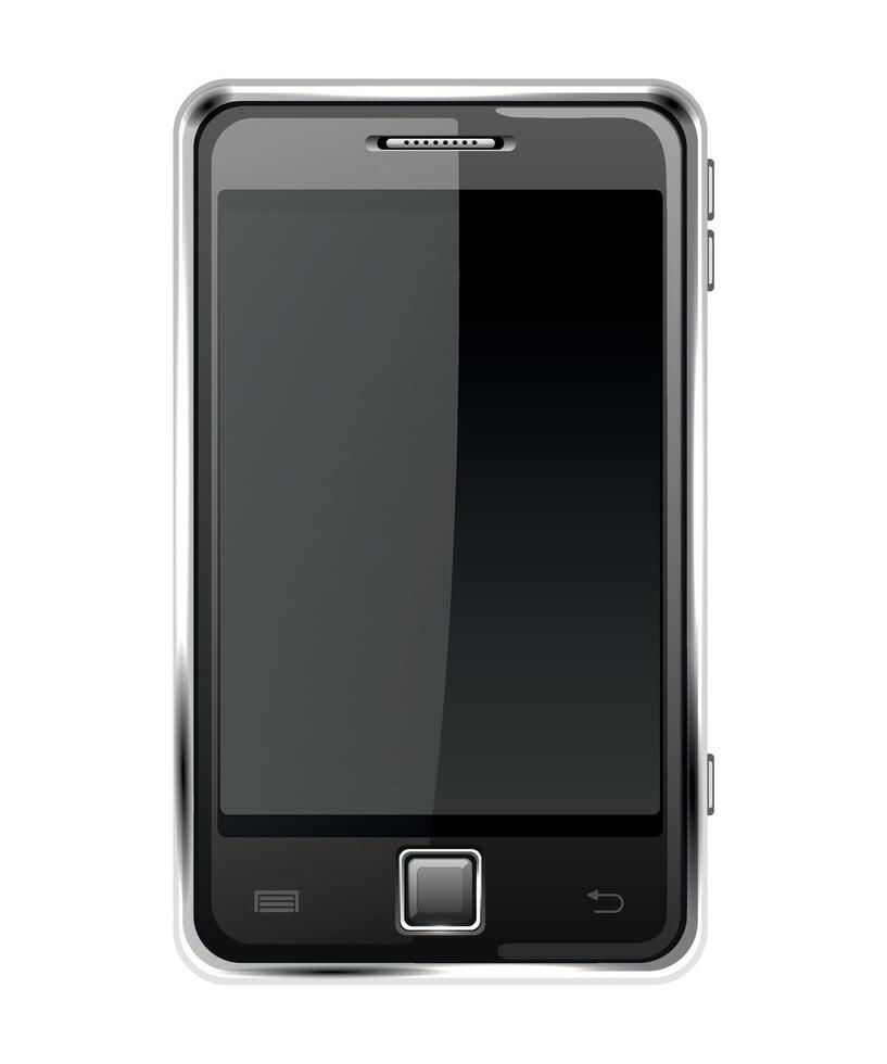 black smartphone isolatedon a white background vector