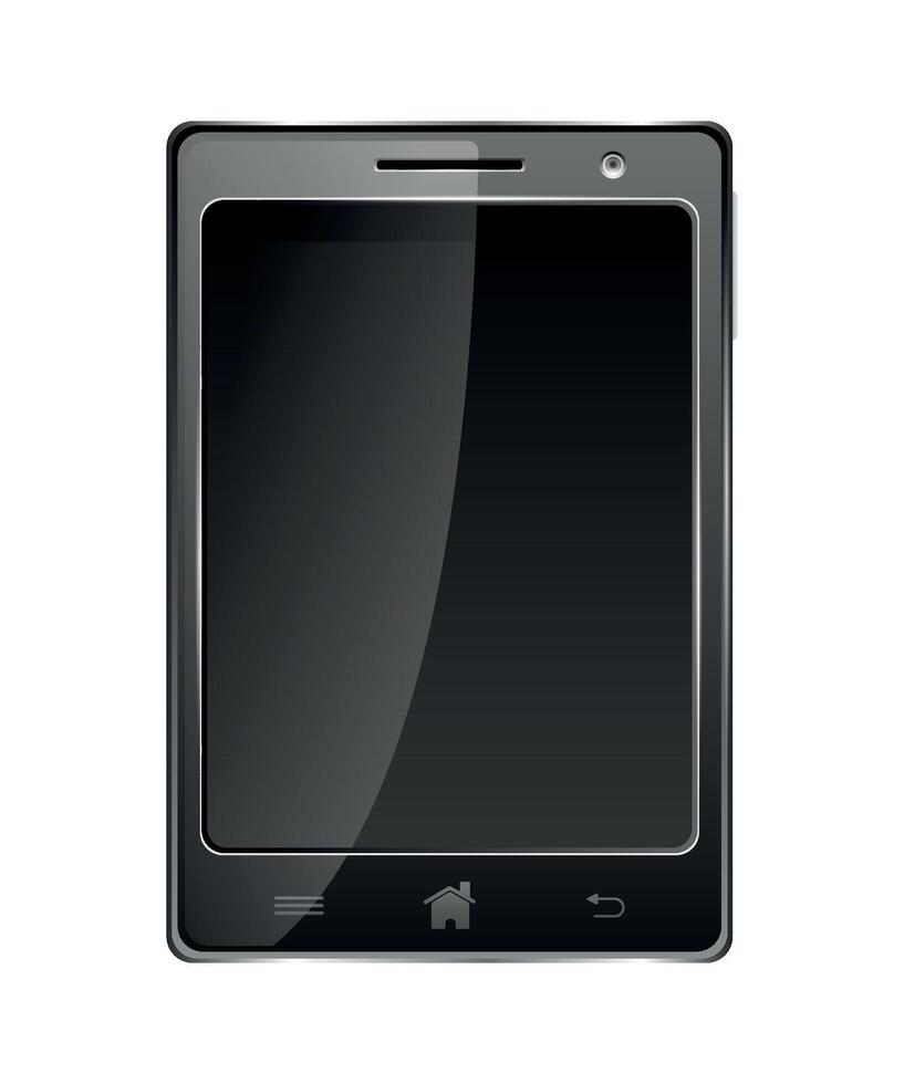 black icon smartphone isolated on a white background vector