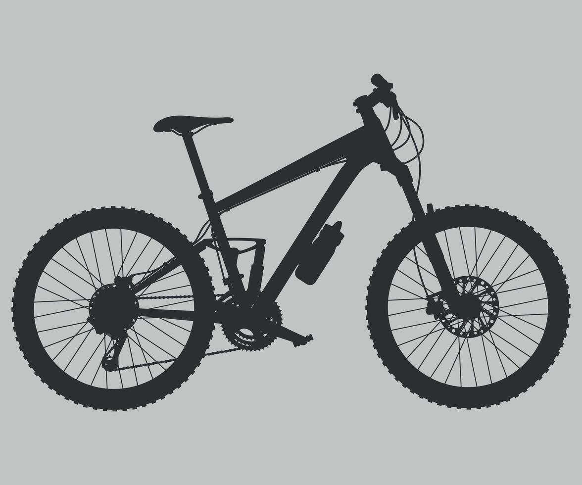 black bicycle icon isolated vector