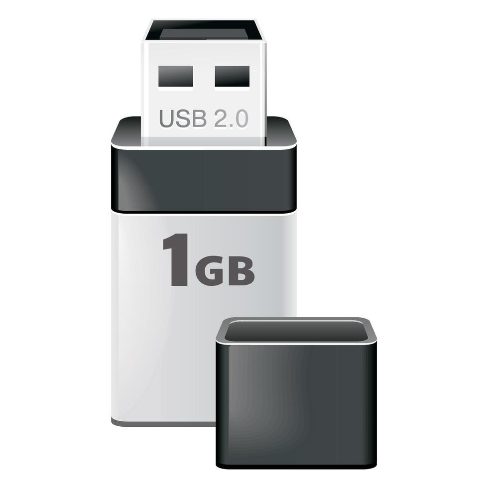 usb flash drive icon isolated on a white background vector