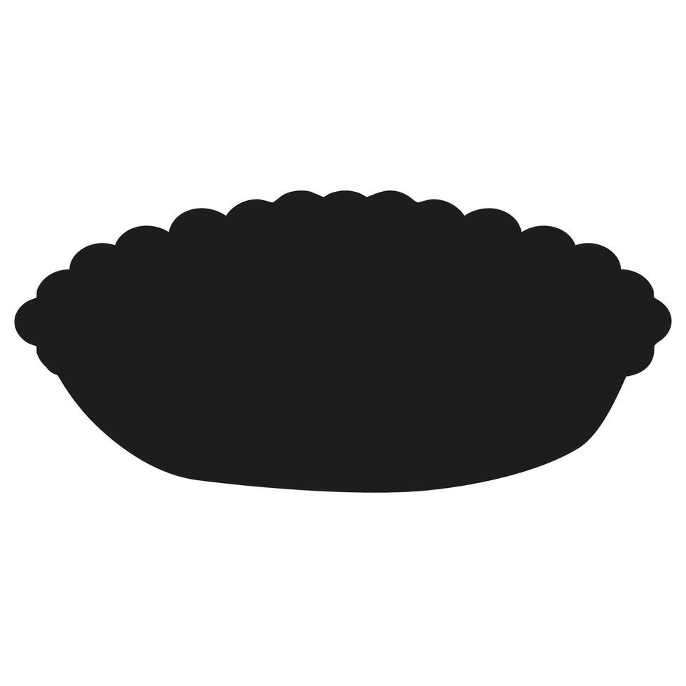 Isolated silhouette of a pie on a white background vector