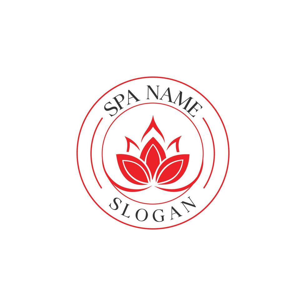 Minimalistic Wellness and Spa Logo Design Template vector
