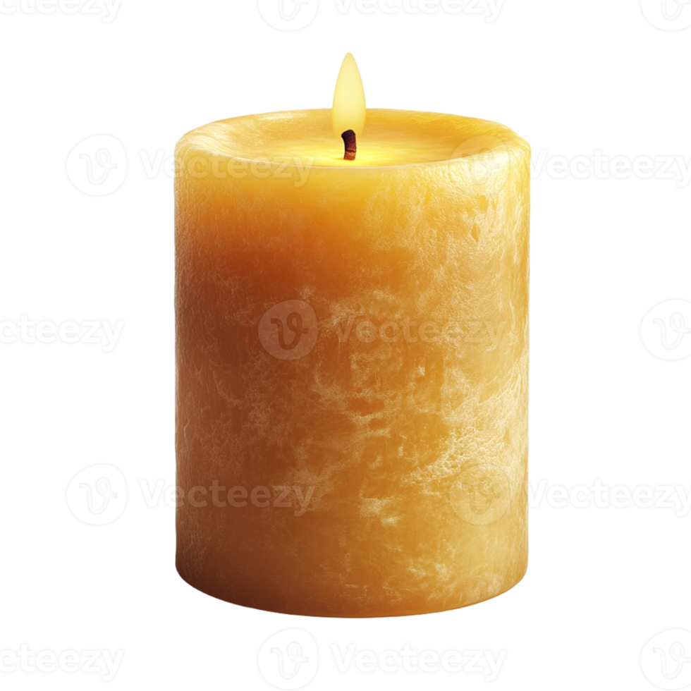 High-Quality Isolated Candle on Transparent Background for Digital Projects, Design, and Branding png