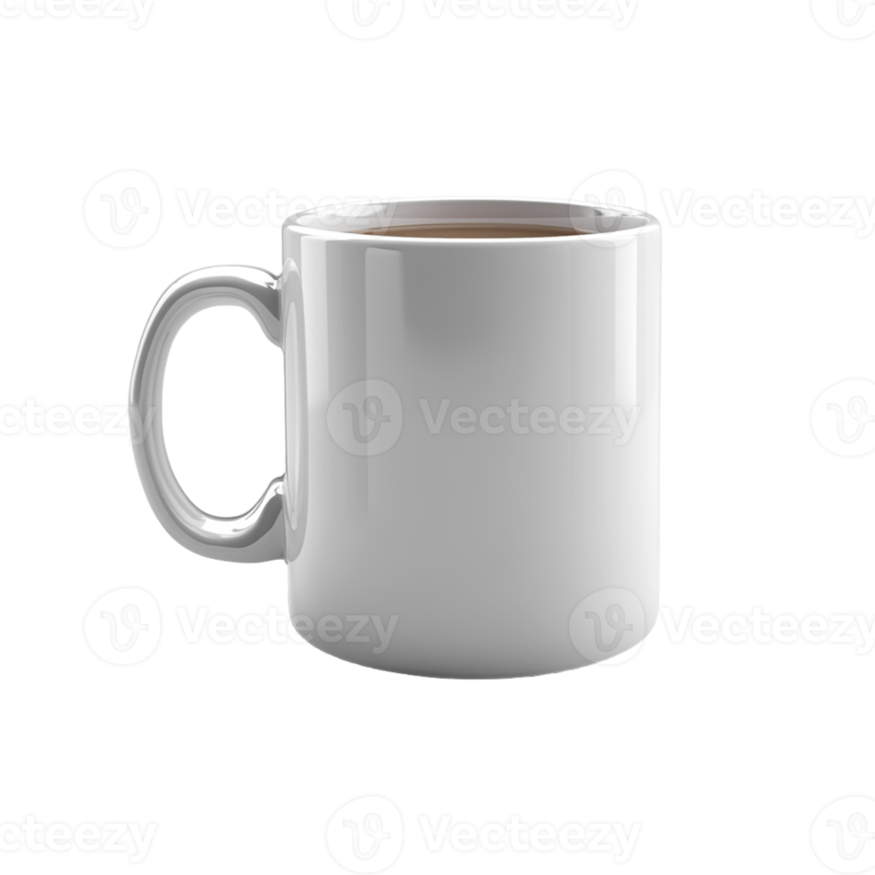 Coffee Mug Isolated on Transparent Background for Cafe Branding, Beverage Illustrations, and Digital Design Projects png