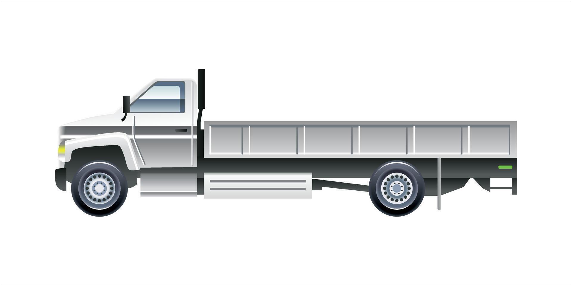 Semi dump truck heavy industries Illustration vector