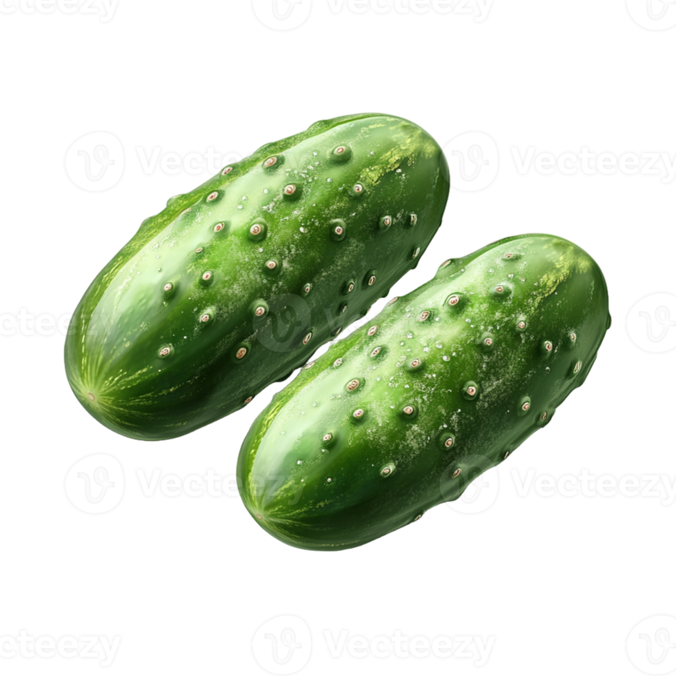 Cucumber Isolated on Transparent Background for Food Branding, Healthy Nutrition, and Digital Design Projects png
