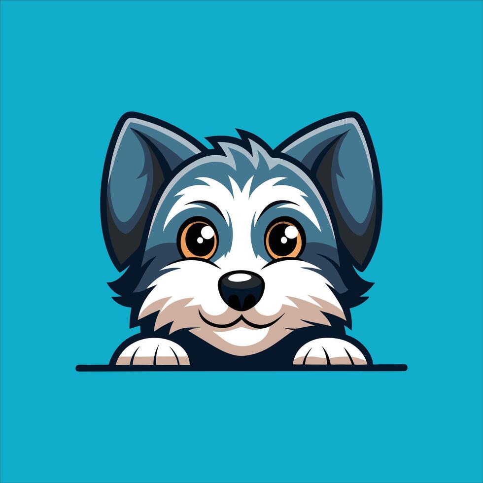 Shih Tzu Peeking Face vector
