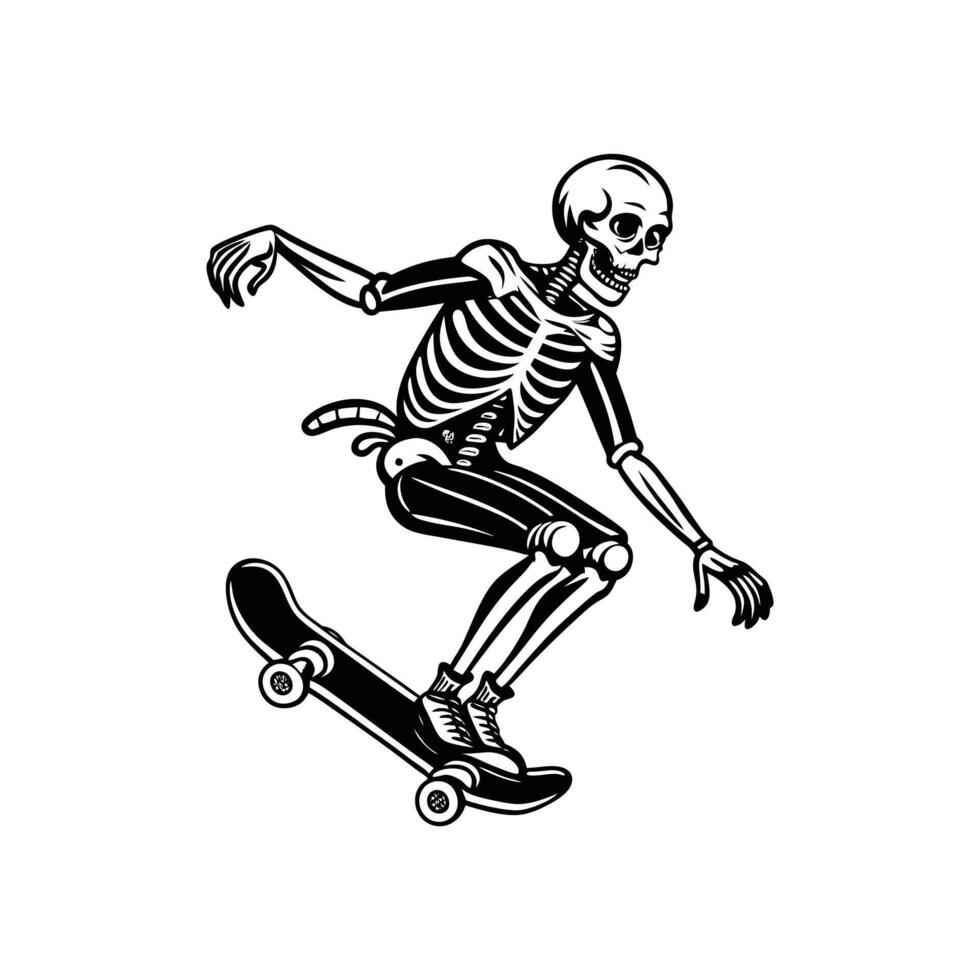 Skateboard Skeleton Vectors