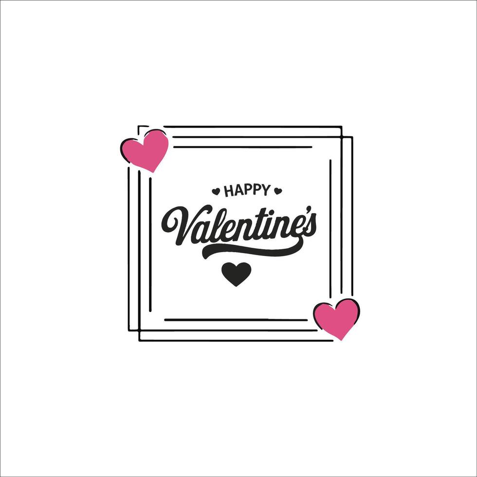 Valentine's Day Design with Heart Icons vector