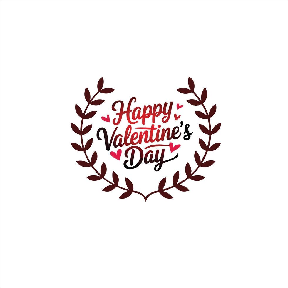 Gradient Effect Valentine's Typography vector