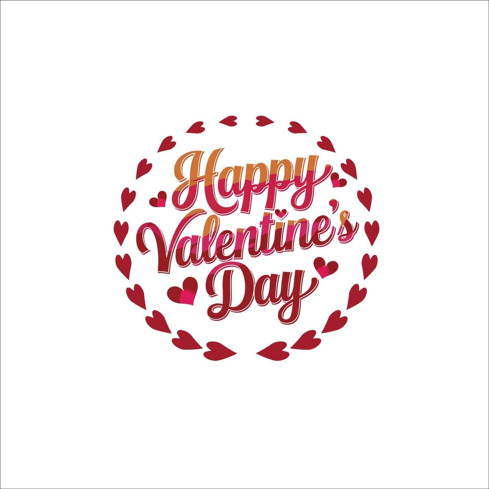 Elegant Valentine's Day Script Design vector