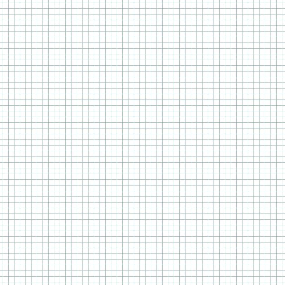 Mathematics seamless pattern. Square blue grid paper. Notebook sheet blank. Typography thin line template for education, notebooks production, school. vector