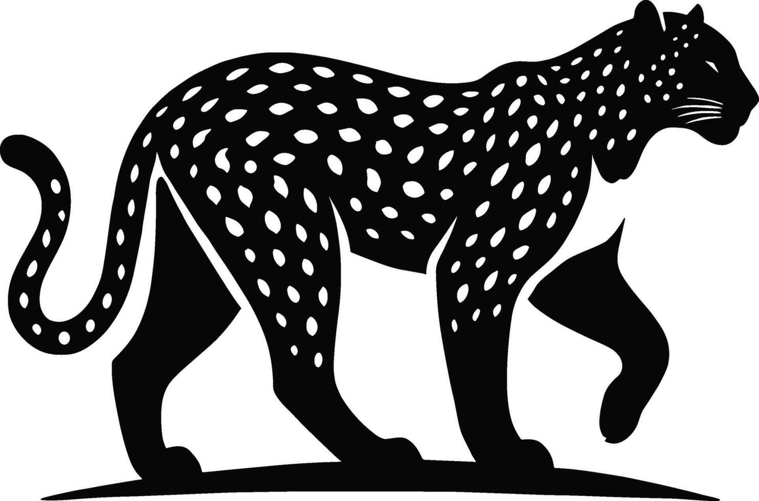 Elegant Leopard Walking vector