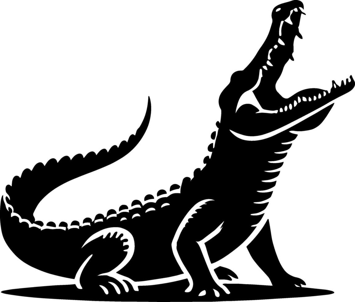 Majestic Crocodile Silhouette vector
