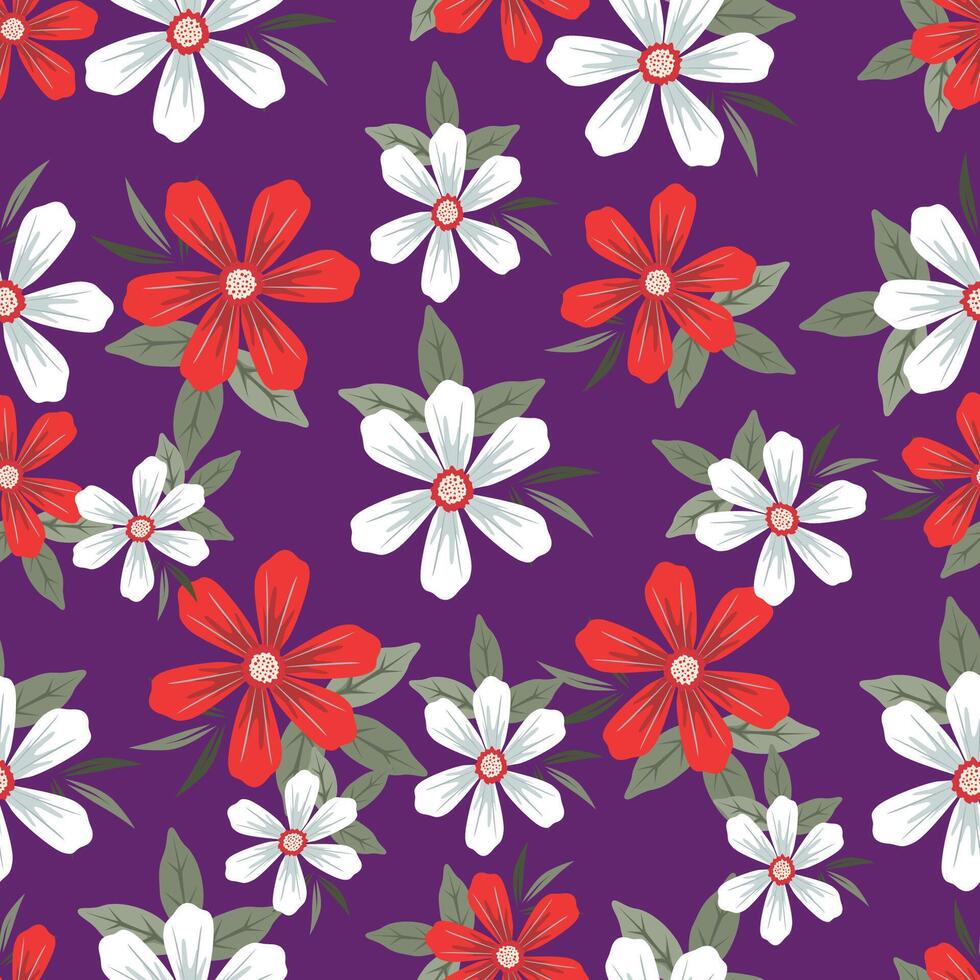 textile design,smalls flower leaves abstract pattern allover repeats seamless pastel color vector