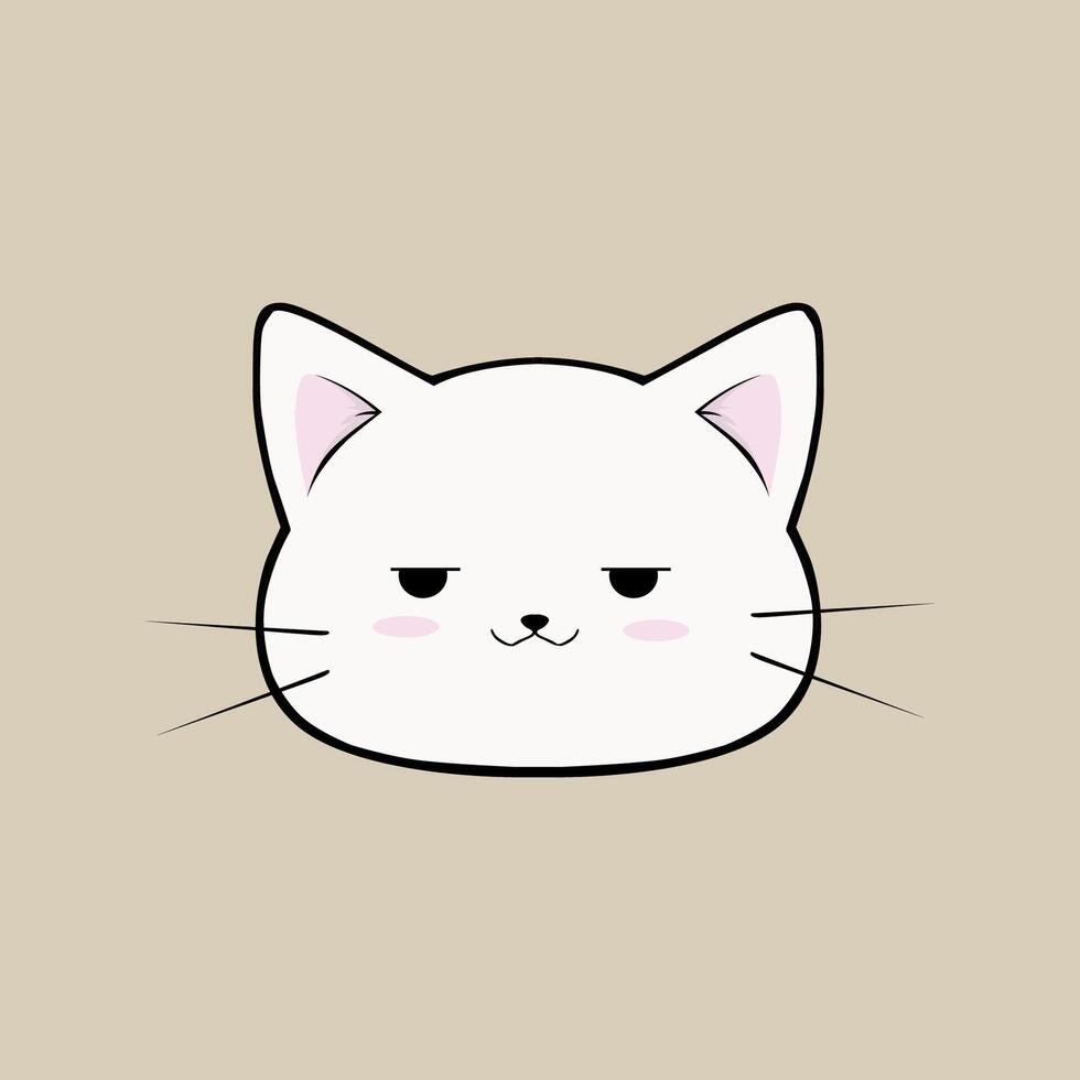 head cartoon, cute, character, funny, illustration vector