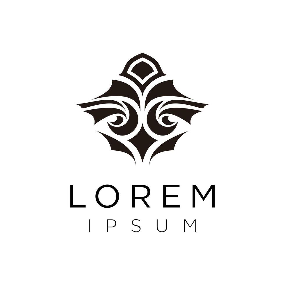 Minimalist abstract owl, logo design inspiration vector