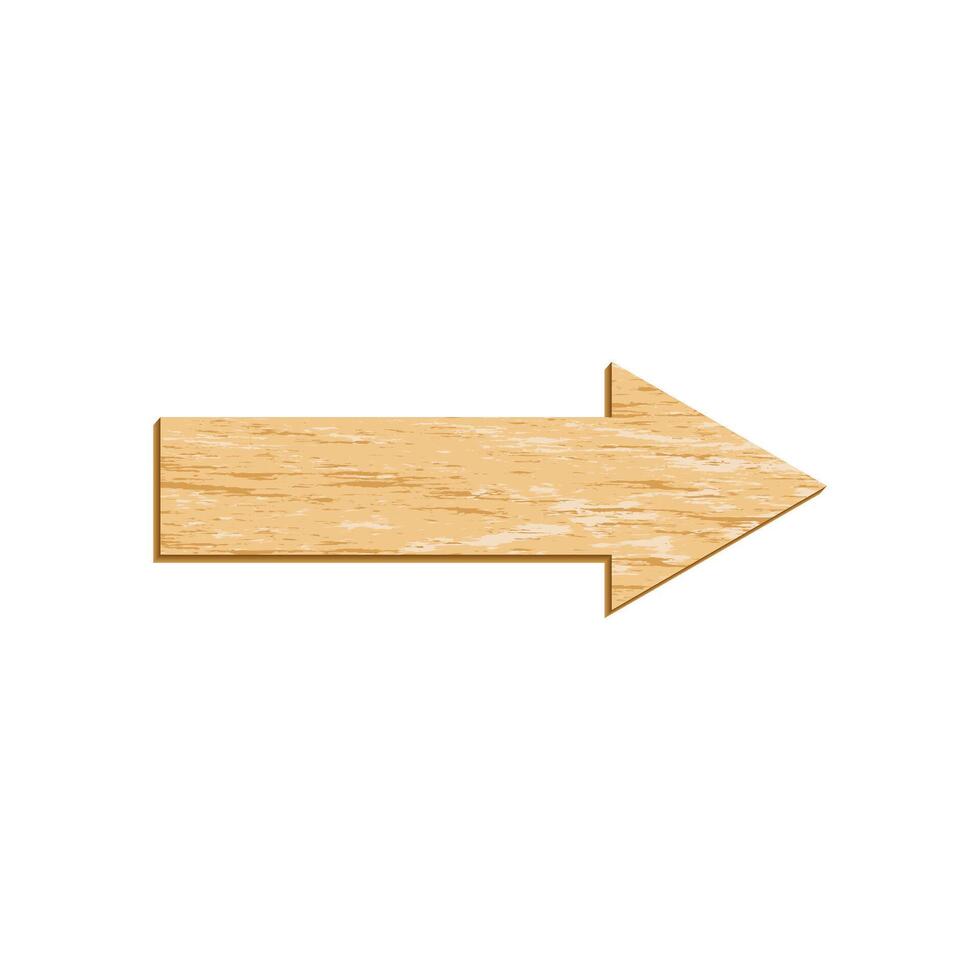 Wooden signs and sign boards. Wooden textured cartoon arrow for presentation media, games, or etc vector