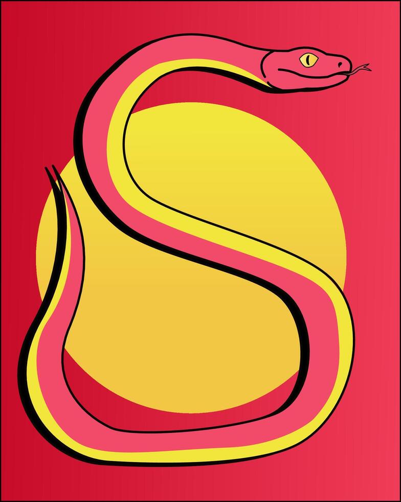 Welcoming the Year of the Snake vector