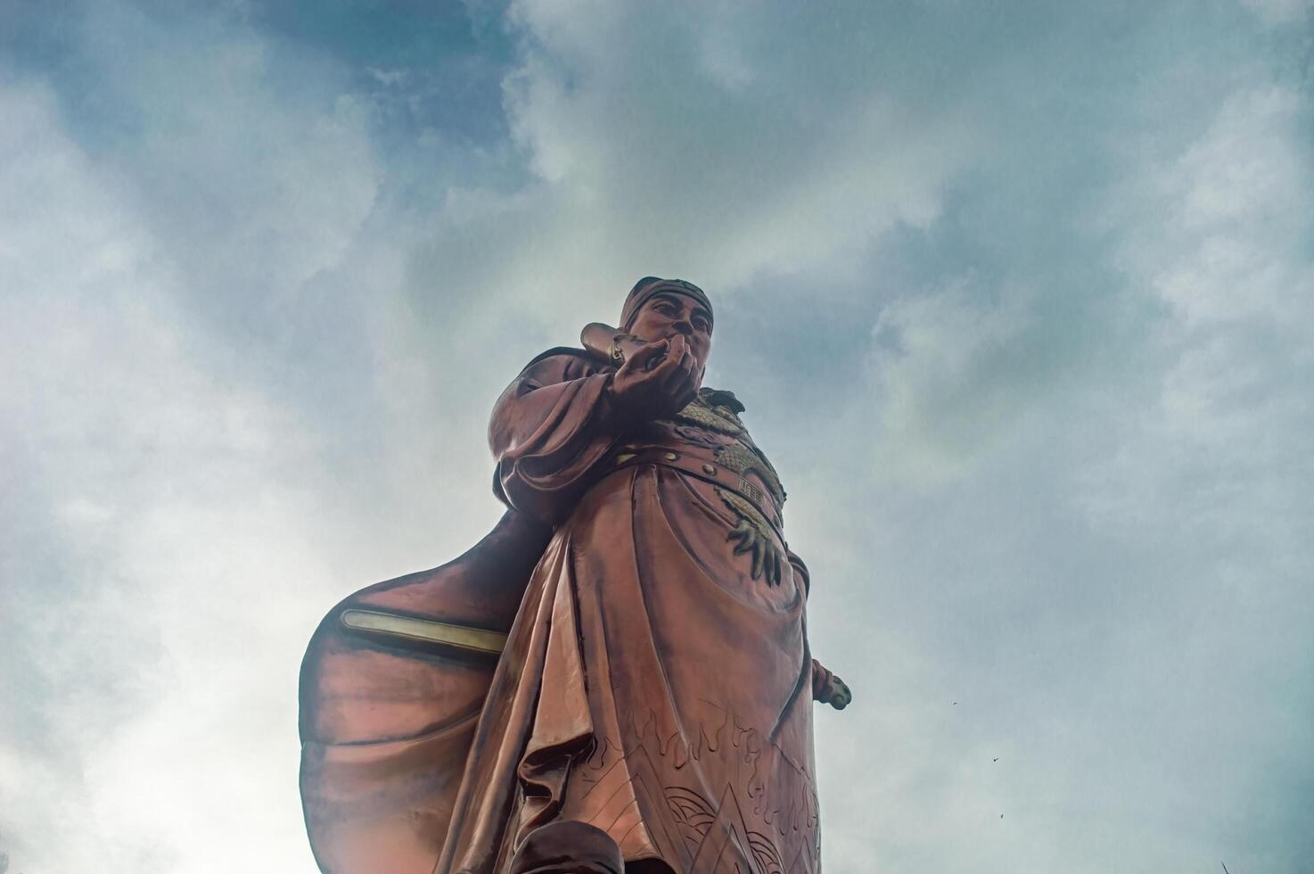 A majestic statue of Cheng Hoo stands tall, symbolizing cultural heritage and history, especially during Lunar or Chinese New Year celebrations. Indonesia, 17 November 2024 photo