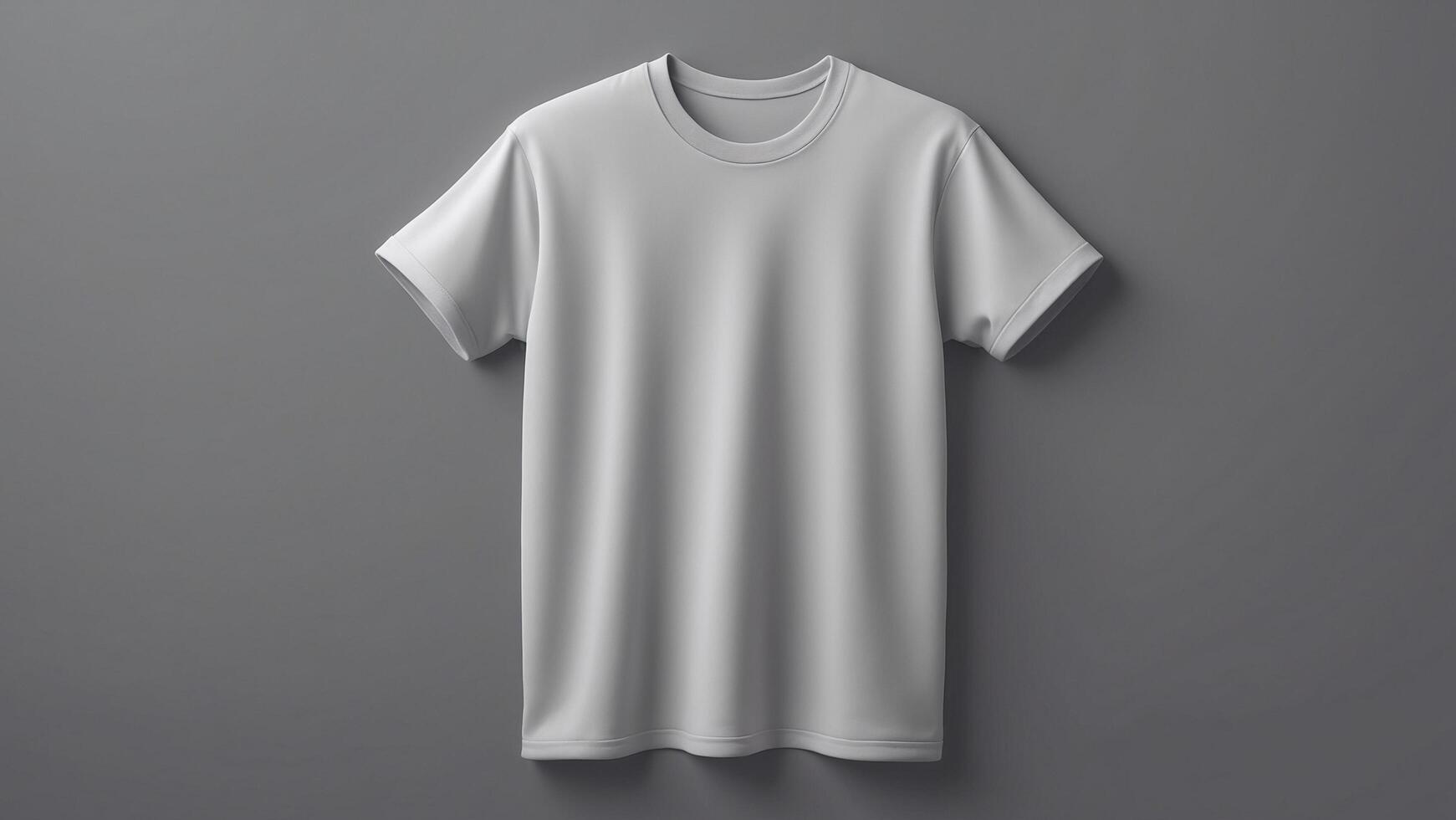 Front and Back Grey T-Shirt Long Sleeve Mockup With blank Background photo